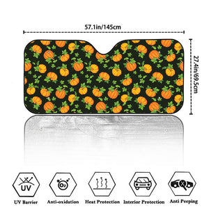 Cute Pumpkin Pattern Print Car Windshield Sun Shade