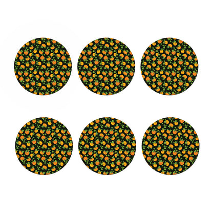 Cute Pumpkin Pattern Print Coaster Set