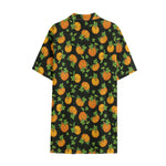 Cute Pumpkin Pattern Print Cotton Hawaiian Shirt