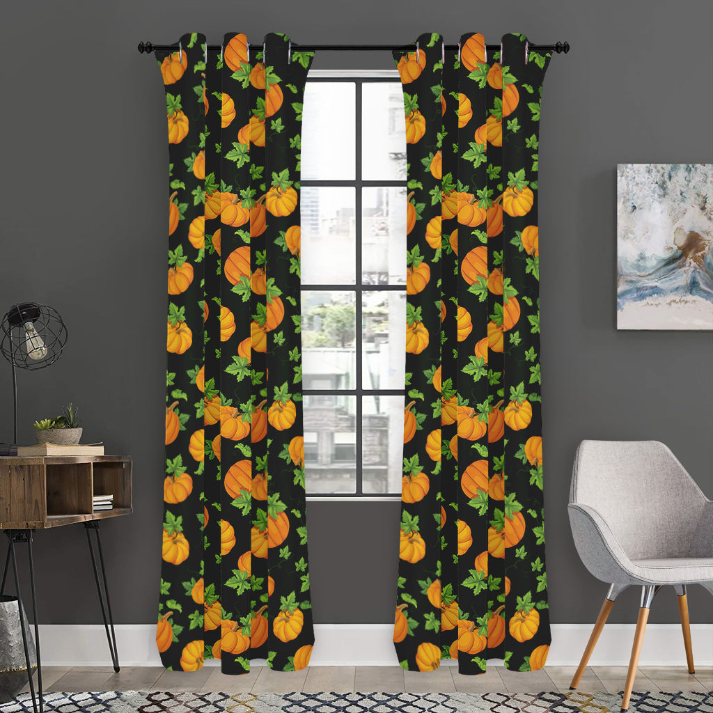 Cute Pumpkin Pattern Print Curtain