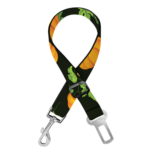 Cute Pumpkin Pattern Print Dog Seat Belt