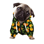 Cute Pumpkin Pattern Print Dog Zip Up Hoodie
