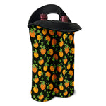 Cute Pumpkin Pattern Print Double Neoprene Wine Tote