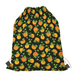 Cute Pumpkin Pattern Print Drawstring Bag