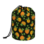 Cute Pumpkin Pattern Print Drawstring Makeup Bag