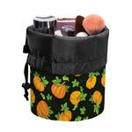 Cute Pumpkin Pattern Print Drawstring Makeup Bag