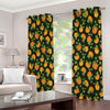 Cute Pumpkin Pattern Print Extra Wide Grommet Curtains