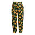 Cute Pumpkin Pattern Print Fleece Lined Knit Pants