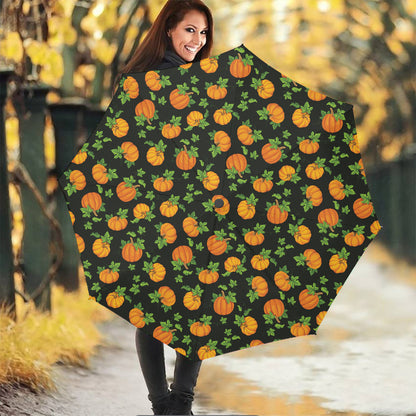 Cute Pumpkin Pattern Print Foldable Umbrella