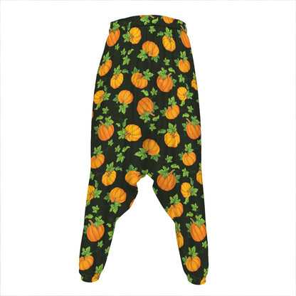 Cute Pumpkin Pattern Print Hammer Pants