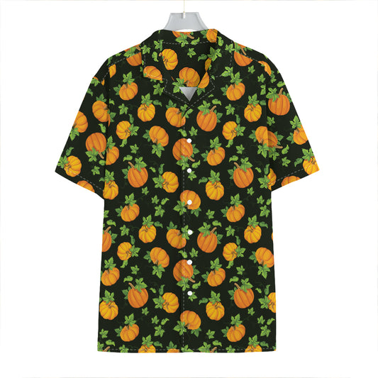 Cute Pumpkin Pattern Print Hawaiian Shirt