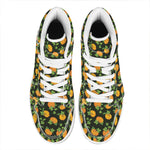 Cute Pumpkin Pattern Print High Top Leather Sneakers