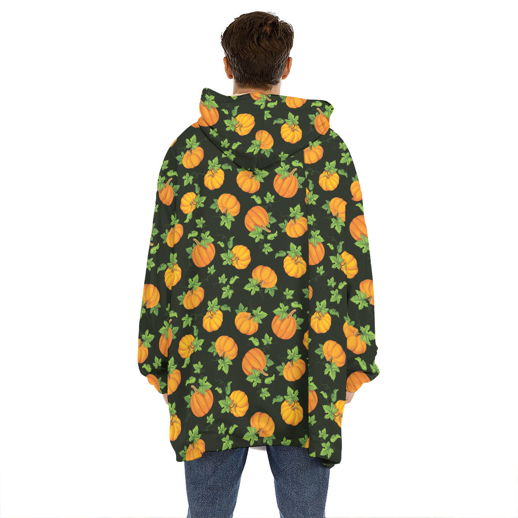 Cute Pumpkin Pattern Print Hoodie Blanket