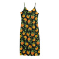 Cute Pumpkin Pattern Print Jersey Midi Cami Dress