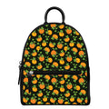 Cute Pumpkin Pattern Print Leather Backpack