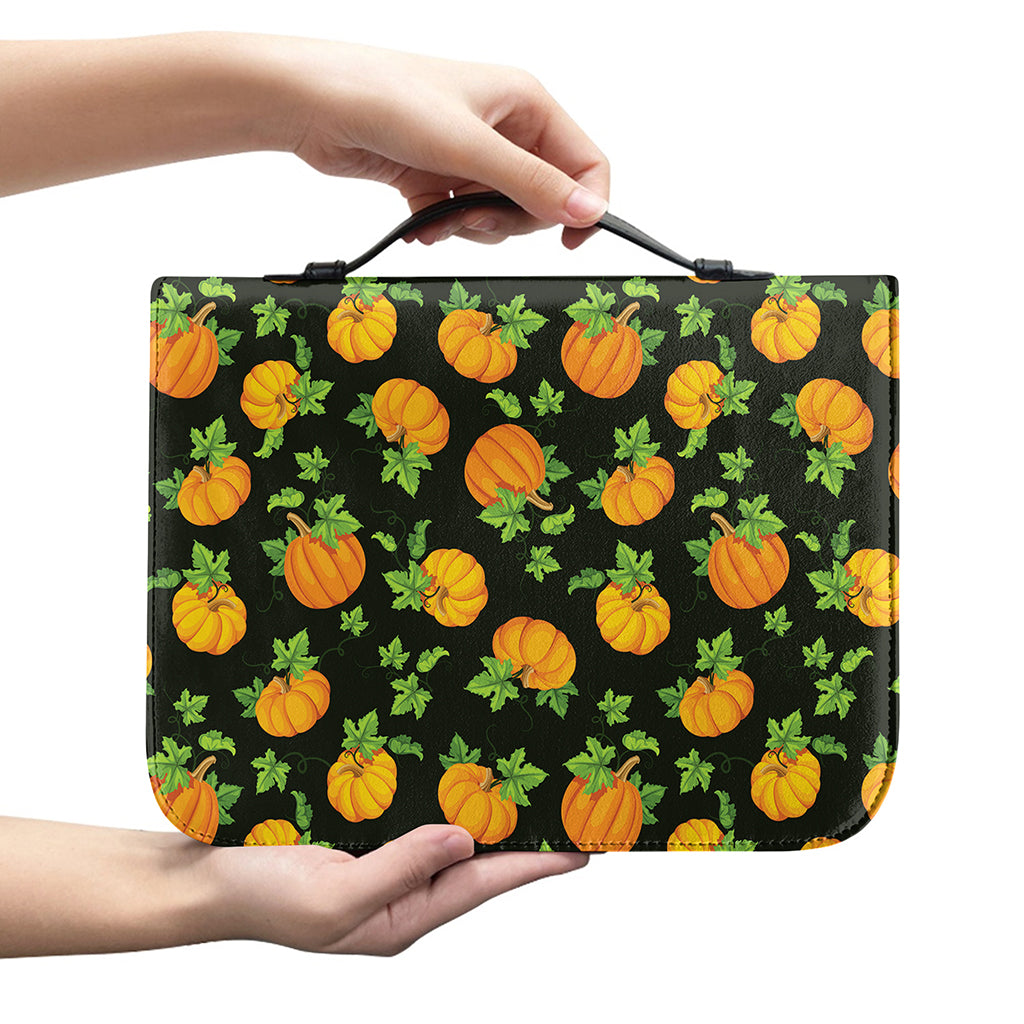 Cute Pumpkin Pattern Print Leather Bible Cover