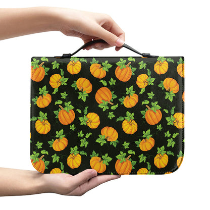 Cute Pumpkin Pattern Print Leather Bible Cover