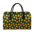 Cute Pumpkin Pattern Print Leather Duffel Bag