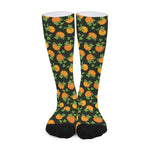 Cute Pumpkin Pattern Print Long Socks