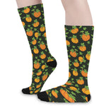 Cute Pumpkin Pattern Print Long Socks