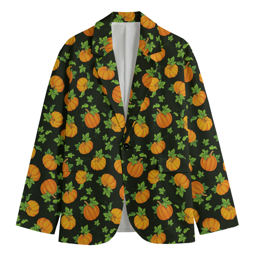 Cute Pumpkin Pattern Print Men's Blazer