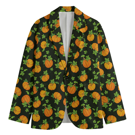 Cute Pumpkin Pattern Print Men's Blazer