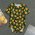 Cute Pumpkin Pattern Print Men's Bodysuit