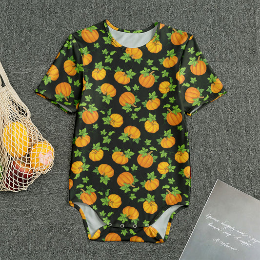 Cute Pumpkin Pattern Print Men's Bodysuit