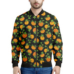 Cute Pumpkin Pattern Print Men's Bomber Jacket