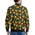 Cute Pumpkin Pattern Print Men's Bomber Jacket