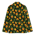 Cute Pumpkin Pattern Print Men's Cotton Blazer
