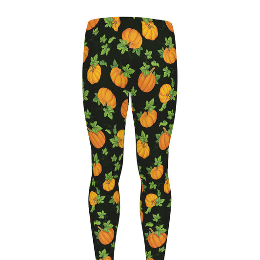 Cute Pumpkin Pattern Print Men's leggings