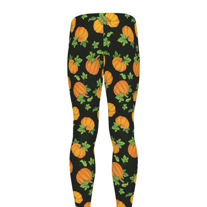 Cute Pumpkin Pattern Print Men's leggings