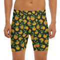 Cute Pumpkin Pattern Print Men's Long Boxer Briefs