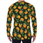 Cute Pumpkin Pattern Print Men's Long Sleeve T-Shirt