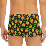 Cute Pumpkin Pattern Print Men's Short Boxer Briefs