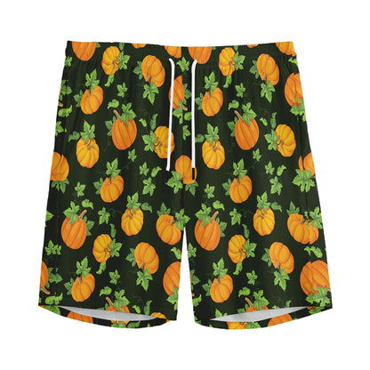 Cute Pumpkin Pattern Print Men's Sports Shorts