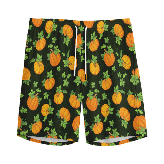 Cute Pumpkin Pattern Print Men's Sports Shorts