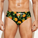 Cute Pumpkin Pattern Print Men's Swim Briefs