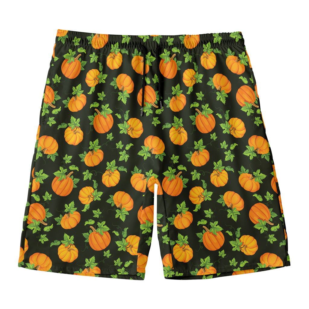 Cute Pumpkin Pattern Print Men's Swim Trunks