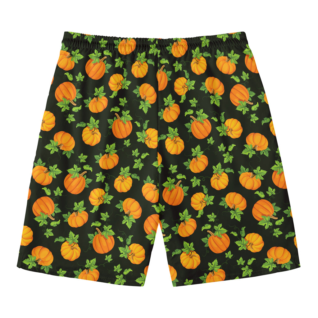 Cute Pumpkin Pattern Print Men's Swim Trunks