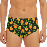 Cute Pumpkin Pattern Print Men's Triangle Swim Briefs