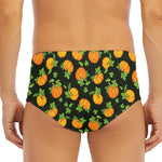 Cute Pumpkin Pattern Print Men's Triangle Swim Briefs