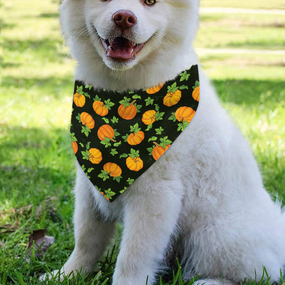 Cute Pumpkin Pattern Print Over The Collar Dog Bandana