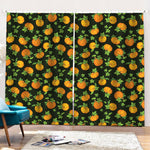 Cute Pumpkin Pattern Print Pencil Pleat Curtains