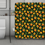 Cute Pumpkin Pattern Print Polyester Shower Curtain