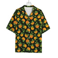 Cute Pumpkin Pattern Print Rayon Hawaiian Shirt