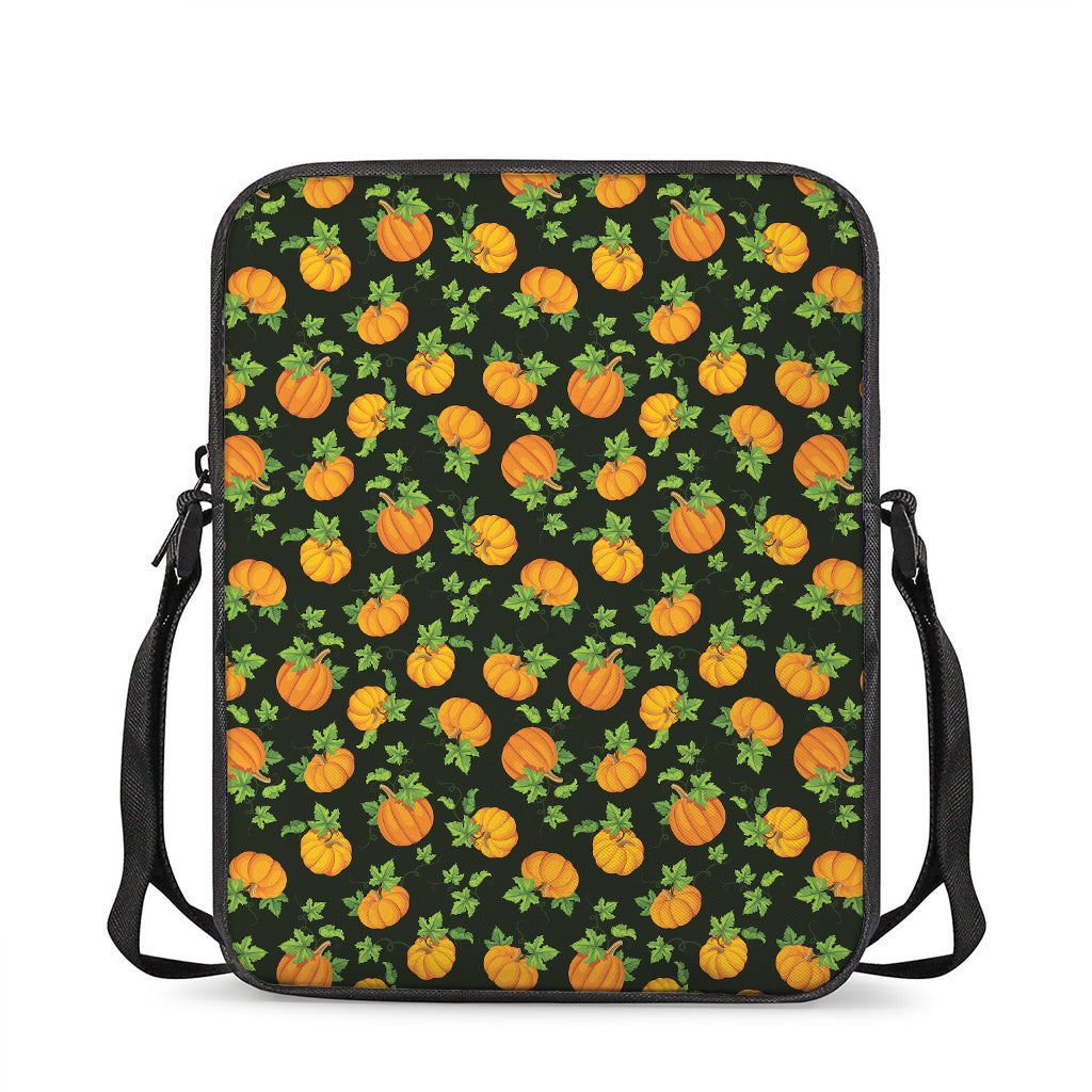 Cute Pumpkin Pattern Print Rectangular Crossbody Bag
