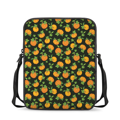 Cute Pumpkin Pattern Print Rectangular Crossbody Bag