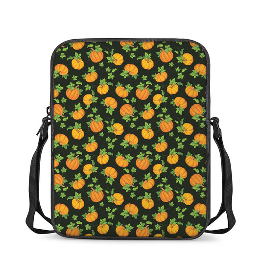 Cute Pumpkin Pattern Print Rectangular Crossbody Bag